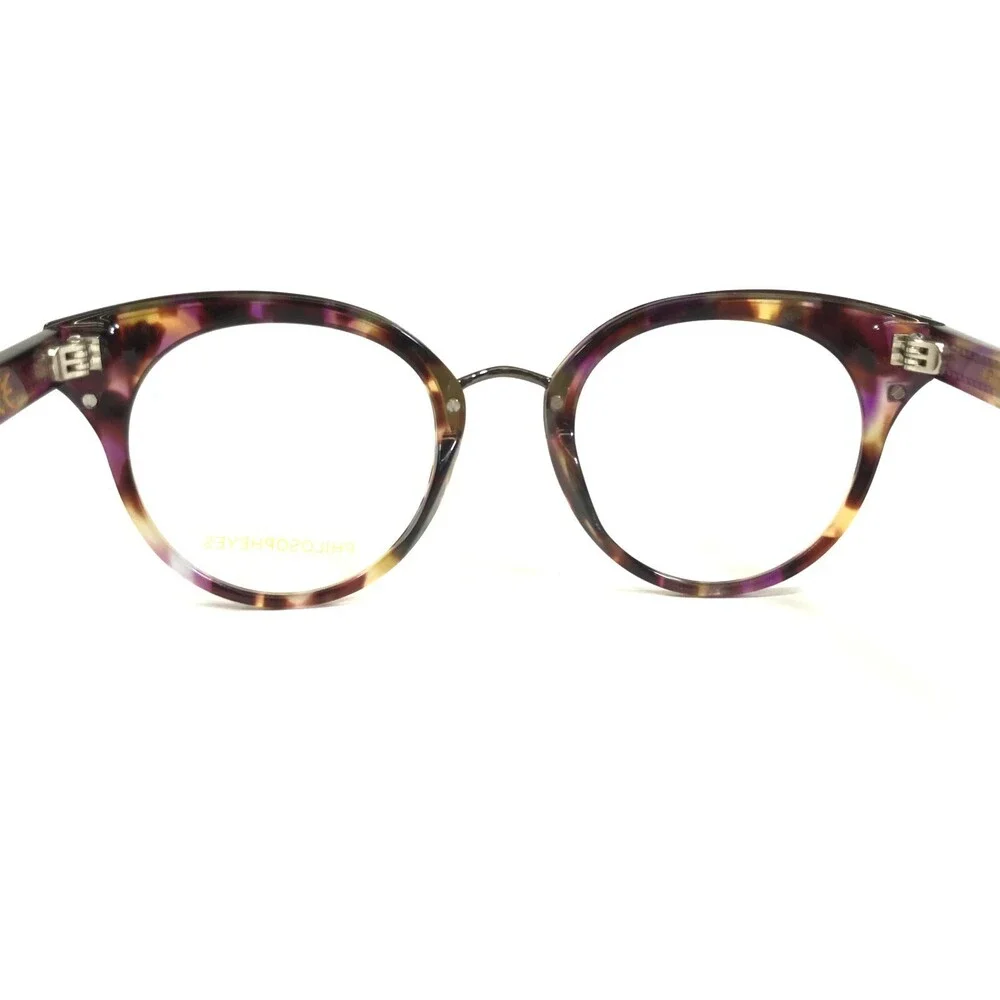 Philosopheyes Eyeglasses Frames PHP-966 0117 Brown Purple Tortoise 49-21-140